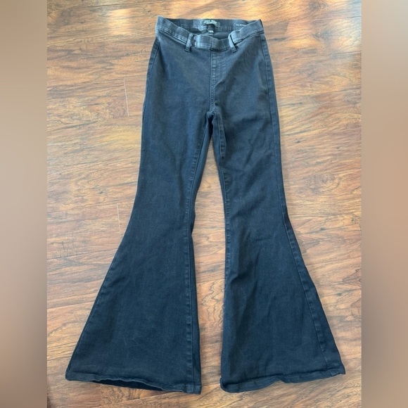 Judy Blue Denim - Judy Blue Black High Rise Super Flare Denim Pull On Stretch Size 3 / 26